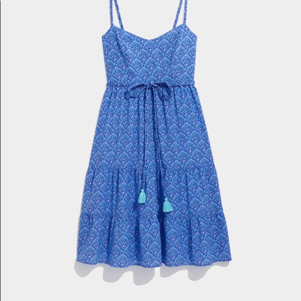 Vineyard Vines Blue Patterned Midi Dress - Picture 3 of 16